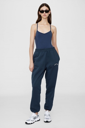 Pantalon Jogger Anine Bing Leone Bleu Marine Femme | LID-7150685